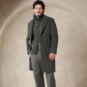 new • banana republic wool-blend car coat